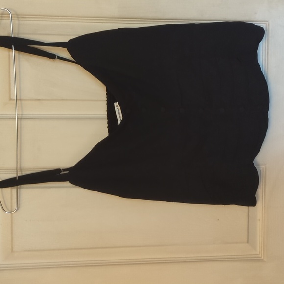 NWT Abercrombie & Fitch XL Black Button Cami - Picture 1 of 7